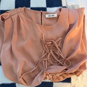 DO + BE SATIN TIE WRAP TOP